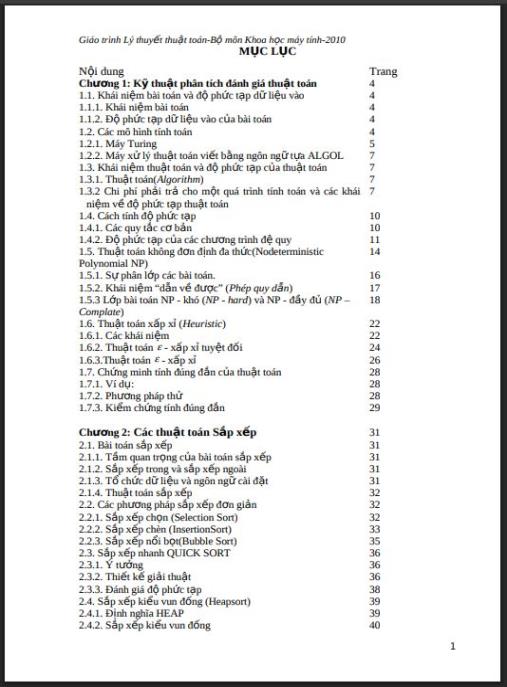 Giáo trình Lý thuyết thuật toán