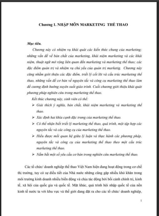 Giáo trình Marketing thể thao