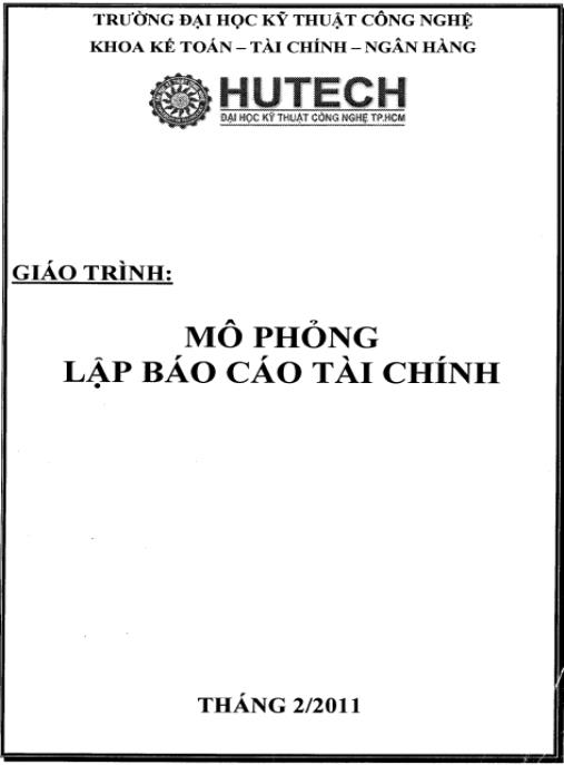 Giáo trình Mô phỏng lập báo cáo tài chính Phần 1