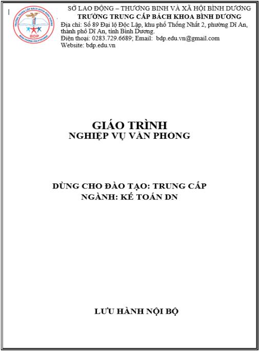 Giáo trình Nghiệp vụ văn phòng