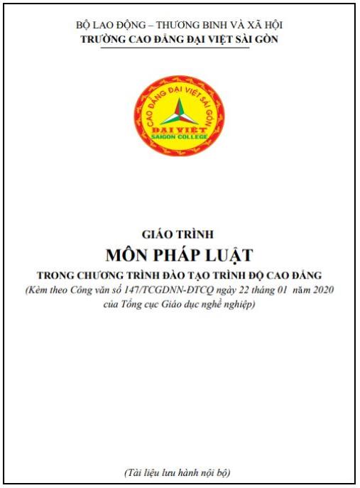 Giáo trình Pháp luật Trình độ Cao đẳng