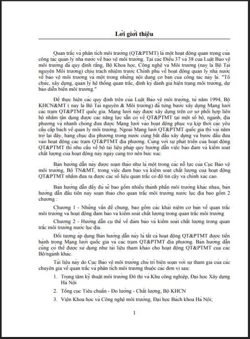 Giáo trình Quan trắc và phân tích môi trường