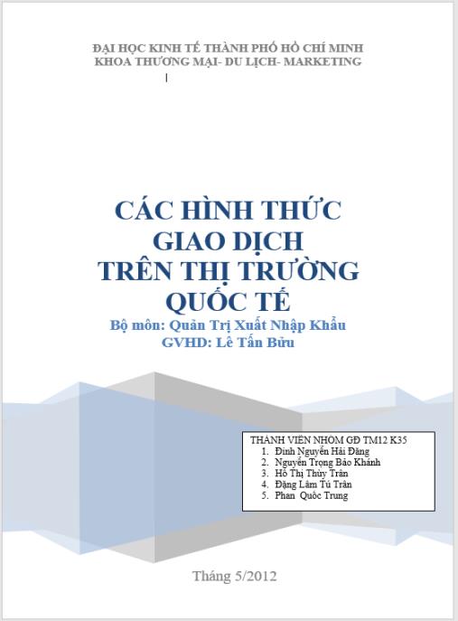 Giáo trình Quản trị xuất nhập khẩu