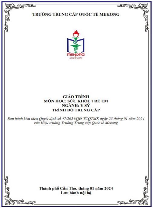 Giáo trình Sức khỏe trẻ em