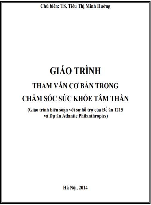 Giáo trình Tham vấn cơ bản trong chăm sóc sức khỏe tâm thần Phần 1