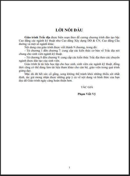 Giáo trình Trắc địa – Phần 1