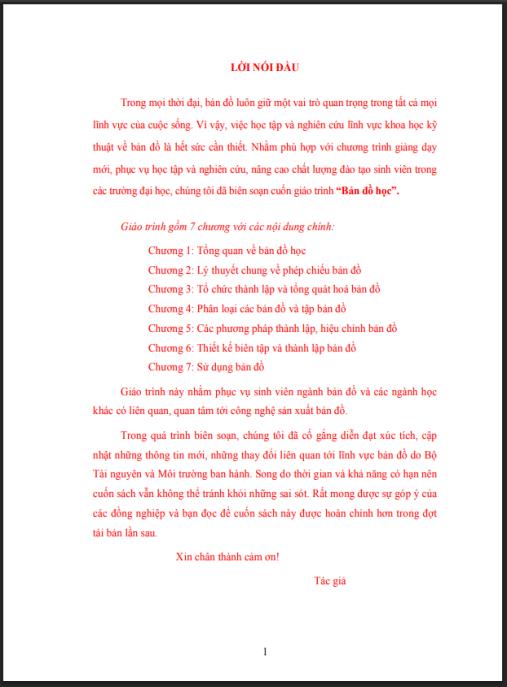 Giáo trình bản đồ học