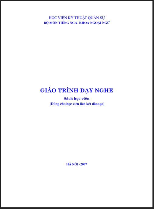 Giáo trình dạy nghe tiếng Nga