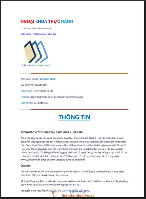 Giáo trình ngoại khoa thực hành