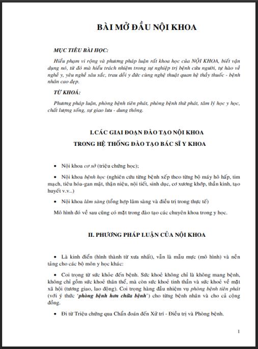 Giáo trình nội khoa cơ sở