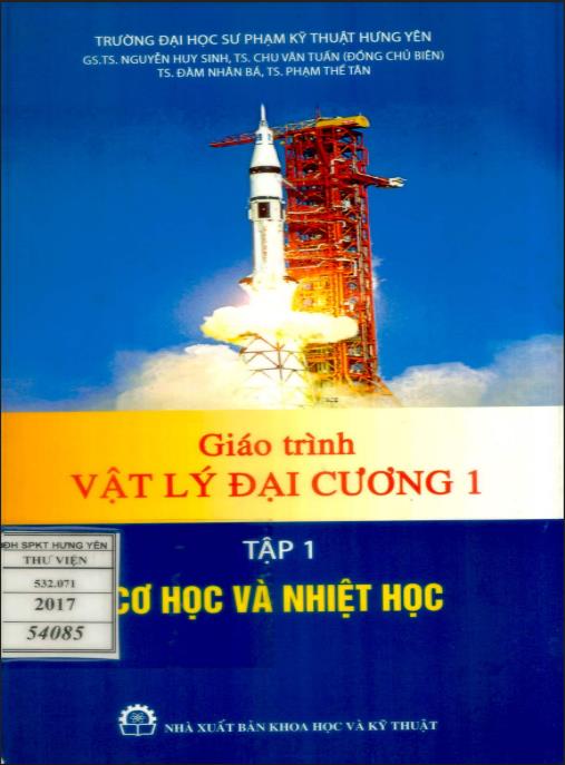 Giáo trình vật lý đại cương 1 ( Tập 1: Cơ học và nhiệt học)