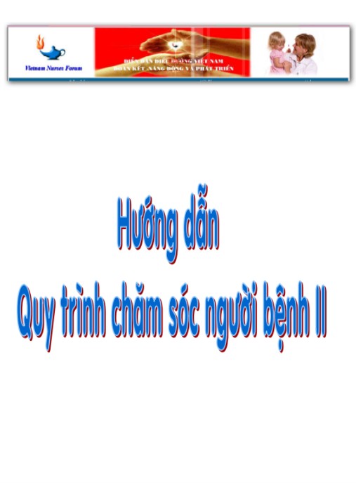 Hướng Dẫn Quy Trình Chăm Sóc Người Bệnh Tập II