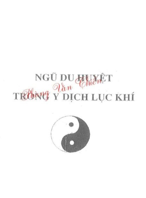 Ngũ Du Huyệt Trong Y Dịch Lục Khí