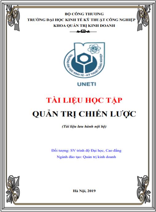 Tài liệu học tập Quản trị chiến lược