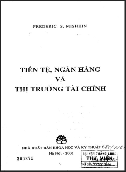 Tiền tệ, ngân hàng và thị trường tài chính – Phần 2