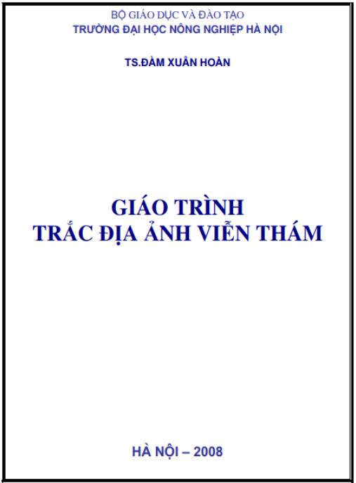 giáo trình trắc địa ảnh viễn thám