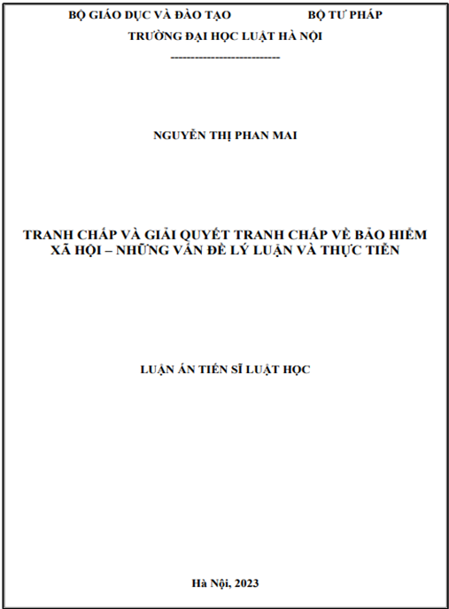 Tranh chấp và giải quyết tranh chấp về bảo hiểm xã hội – Những vấn đề lý luận và thực tiễn